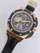 Copy Audemars Piguet Watch Black Dial Black Rubber Yellow Gold  (3)_th.jpg